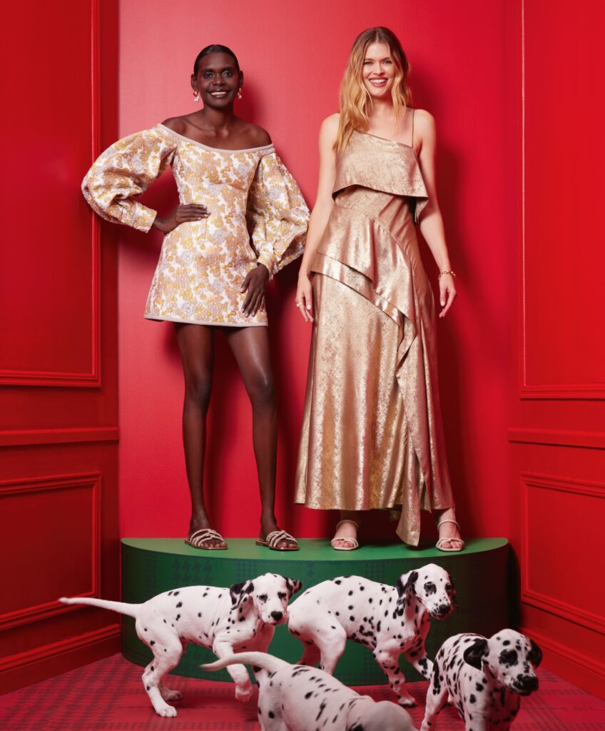 womenswear-1-Christmas-SS23-Campaign-Magnolia-Victoria-Lee-Clea-Acler-Gold-Dresses