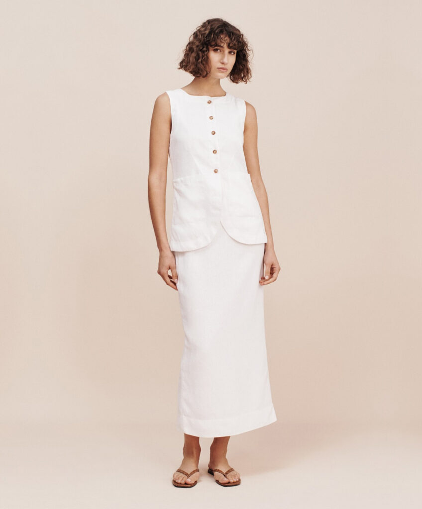 How To Build An Office Capsule Wardrobe That Stands The Test Of Time POSSE WHITE LINEN SET