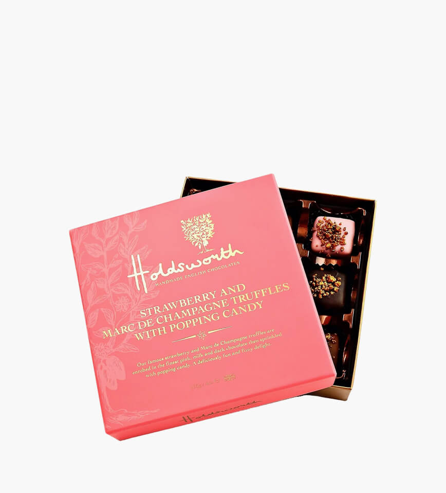 Holdsworth Marc De Champagne and Popping Candy Truffles 115g