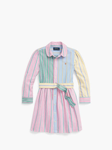 POLO RALPH LAUREN BELTED COTTON OXFORD FUN SHIRTDRESS 4 year old girls gifts