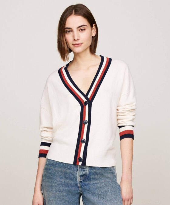 Tommy Hilfiger Global Stripe Wool Cardigan