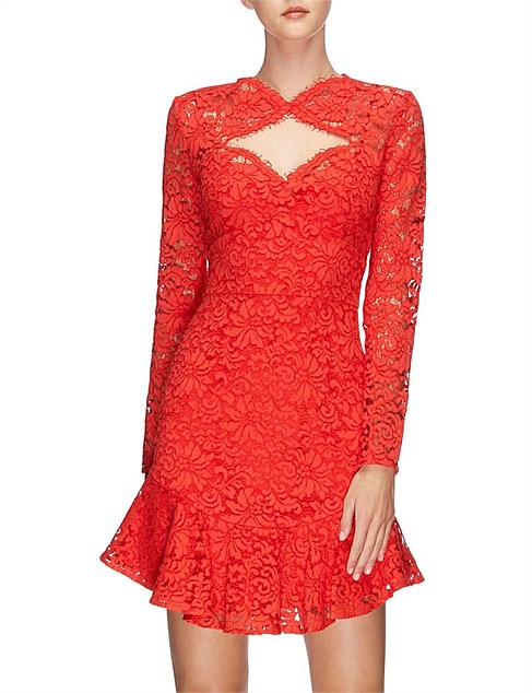 Lover red hot sale lace dress