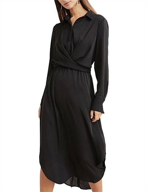 witchery black shirt dress