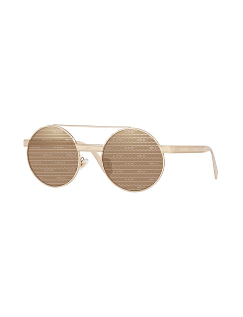 versace round gold sunglasses