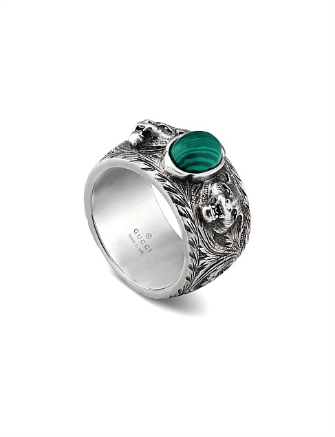 gucci malachite ring