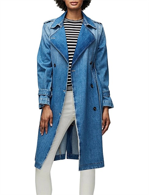 frame denim trench coat