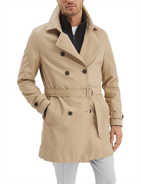 david jones mens trench coat