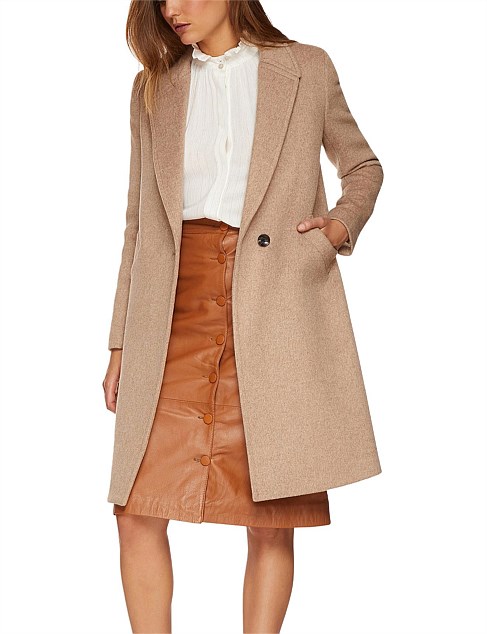 David jones shop camel coat