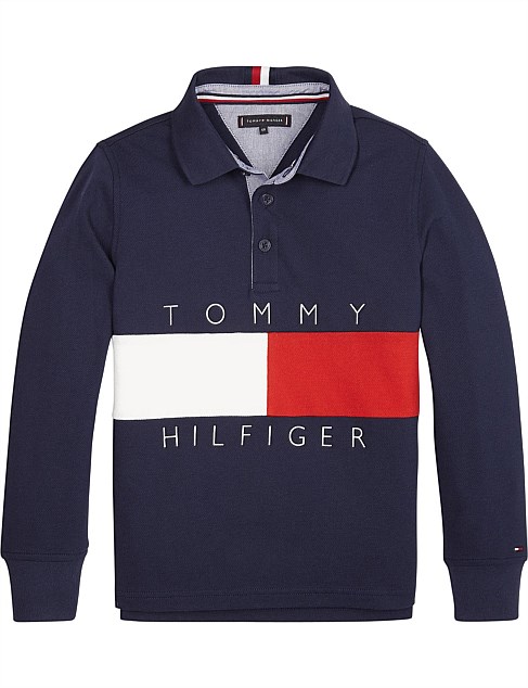 tommy long sleeve polo