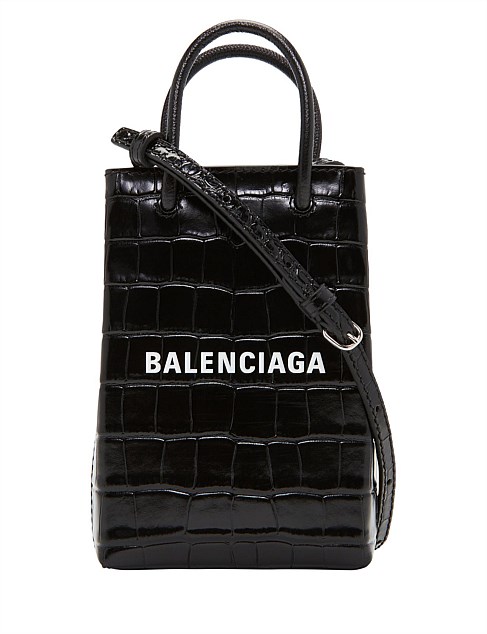 balenciaga shopping phone holder