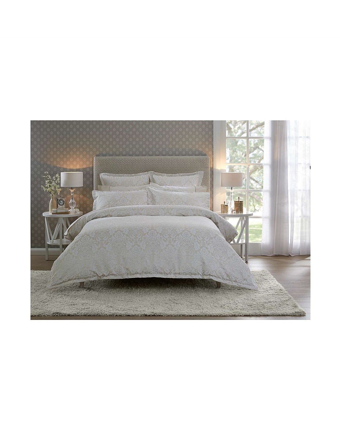 sanderson richmond damask quilt cover