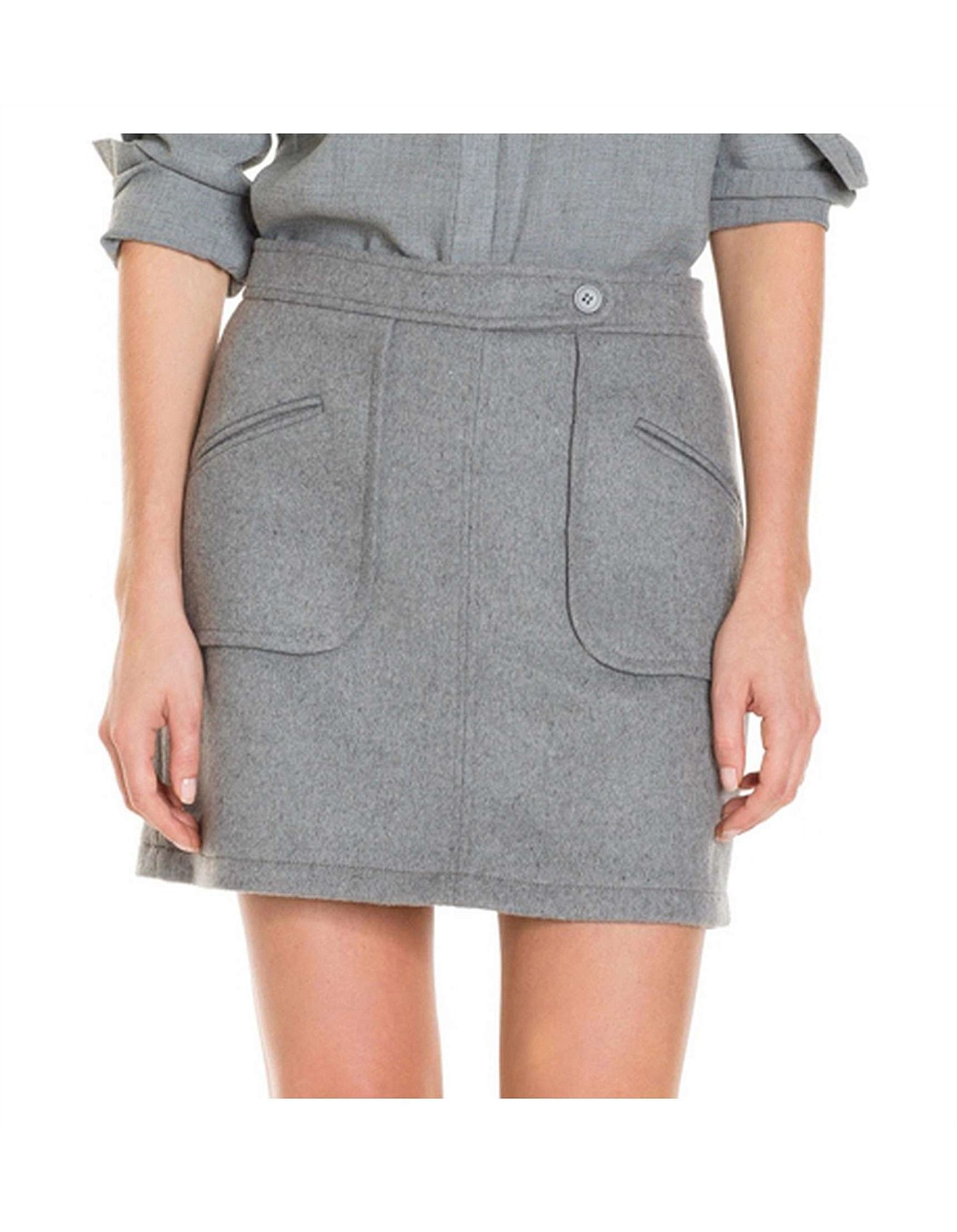 grey felt skirt