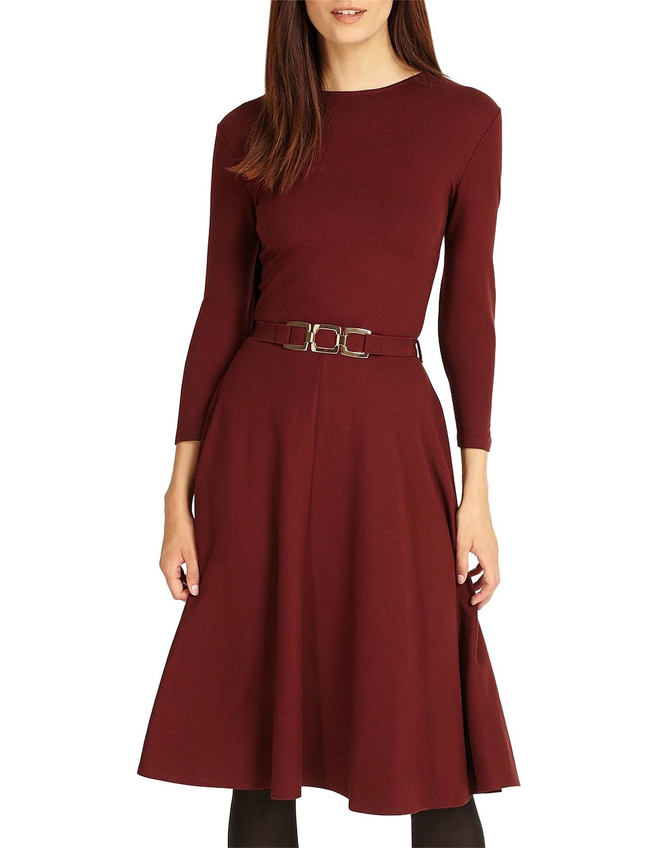 Belted swing dress