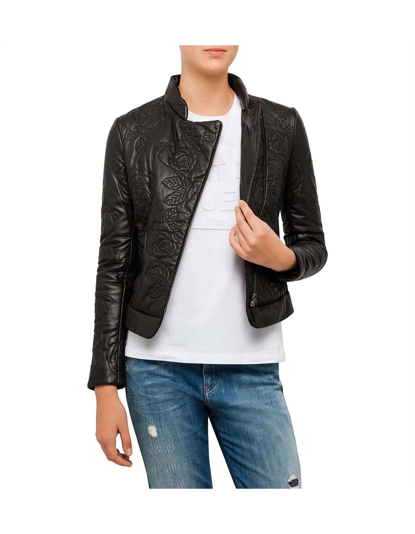 David jones deals leather jacket