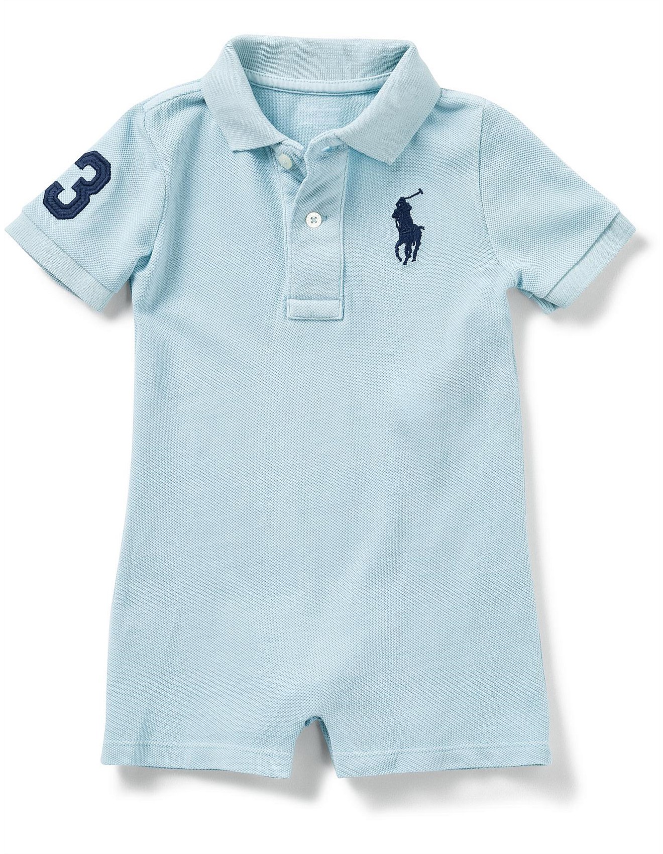 cotton mesh polo shortall