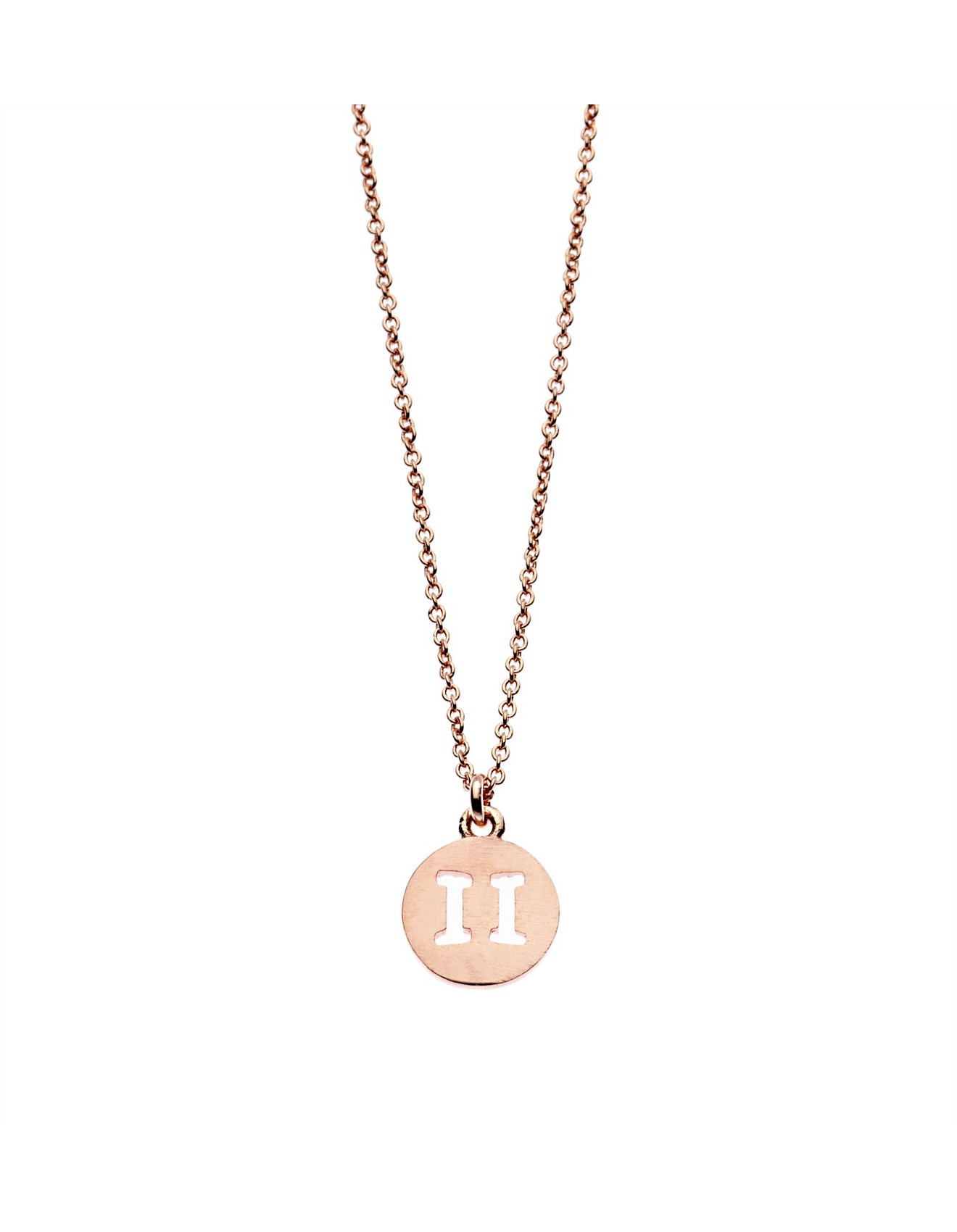 gemini necklace rose gold