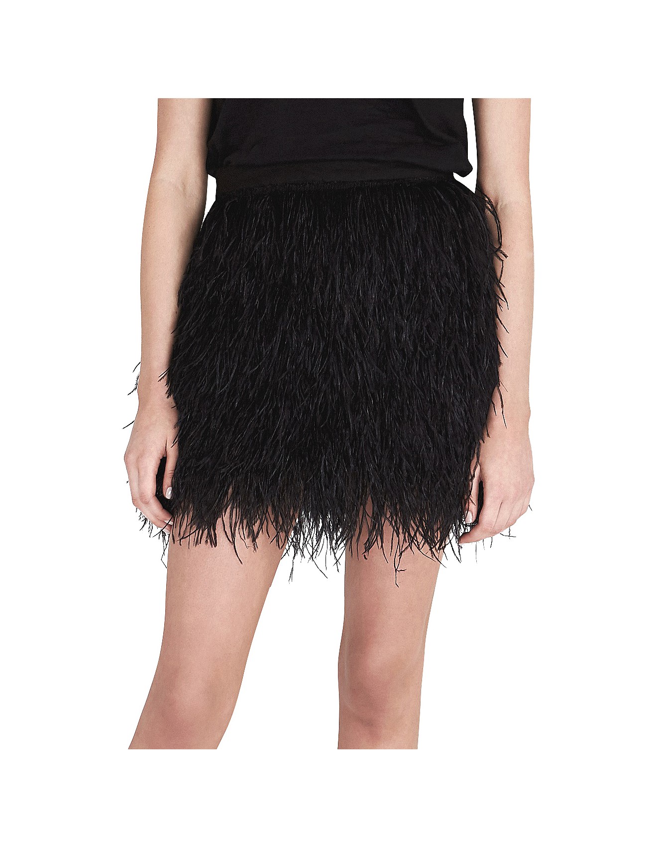 aje feather skirt