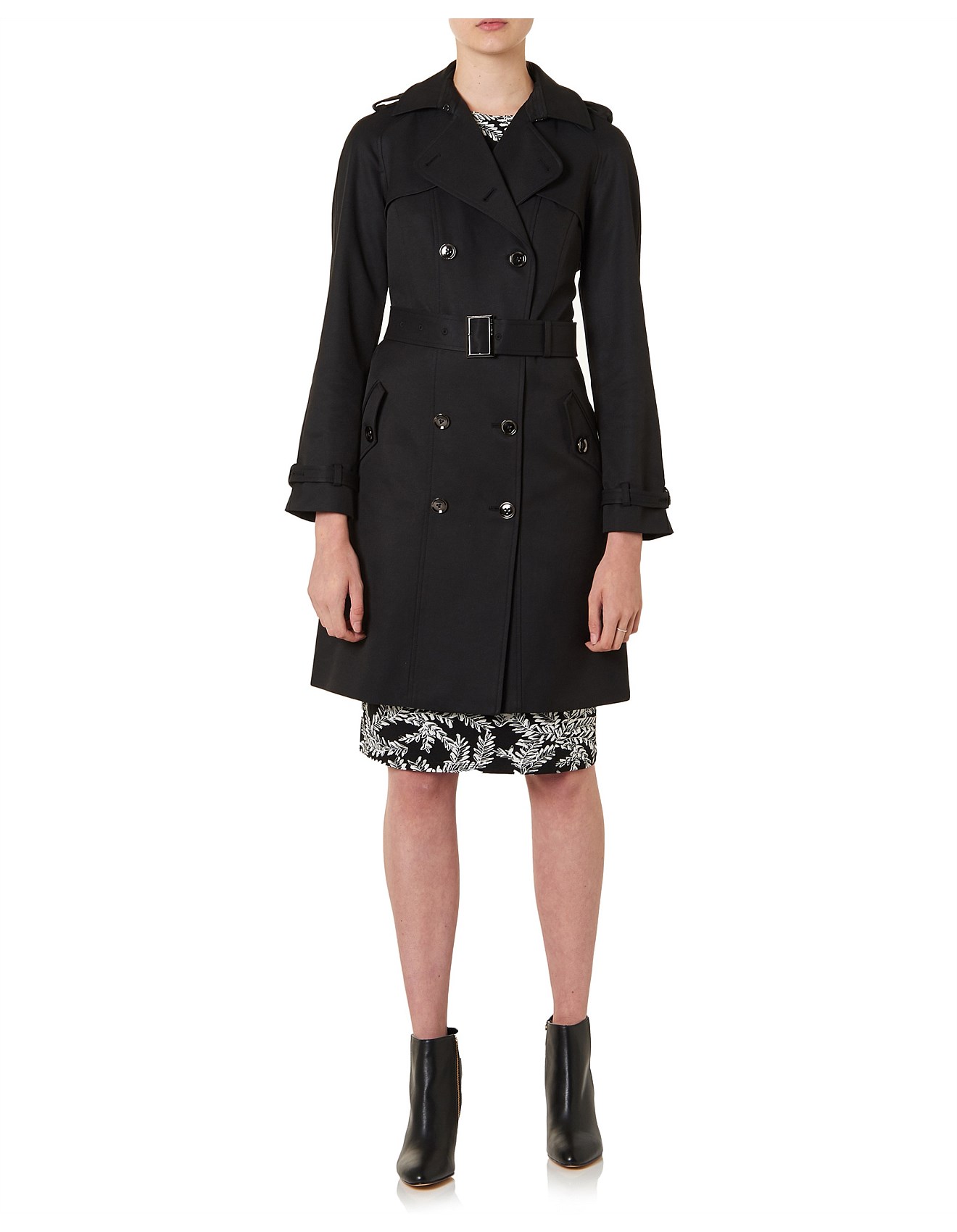 david lawrence black trench coat