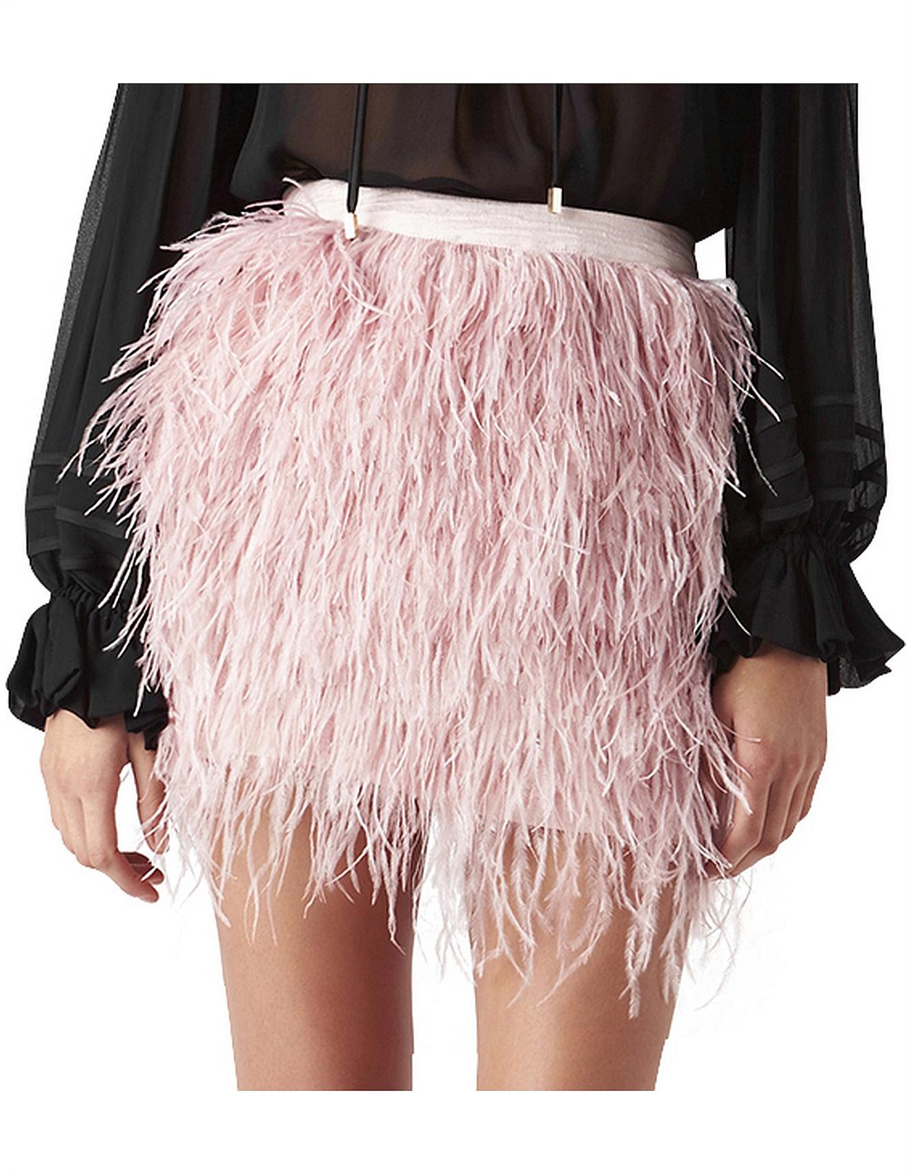 aje feather skirt