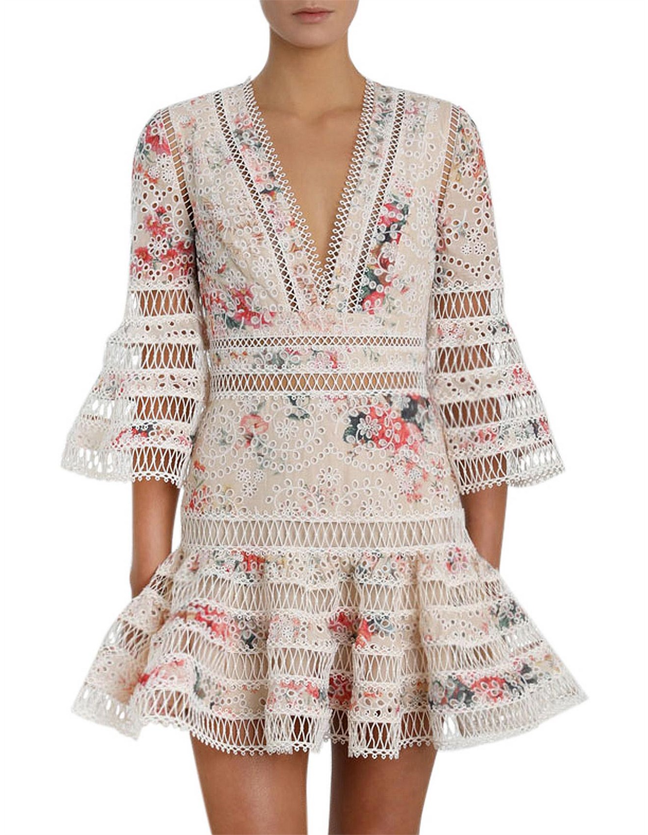 zimmermann laelia diamond flutter dress