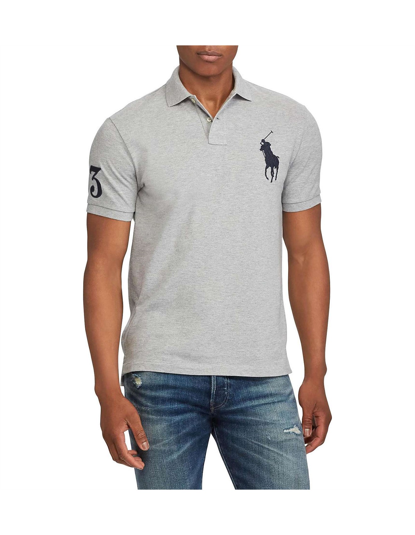 men's custom slim fit mesh polo