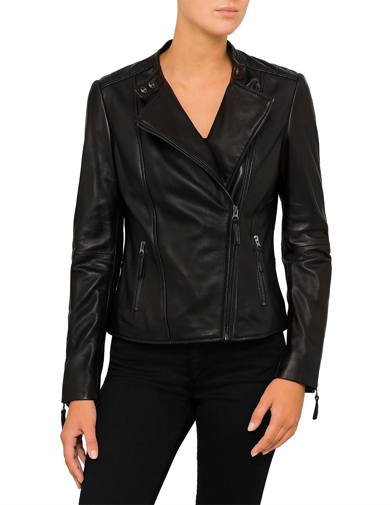 David jones clearance women's leather jacket