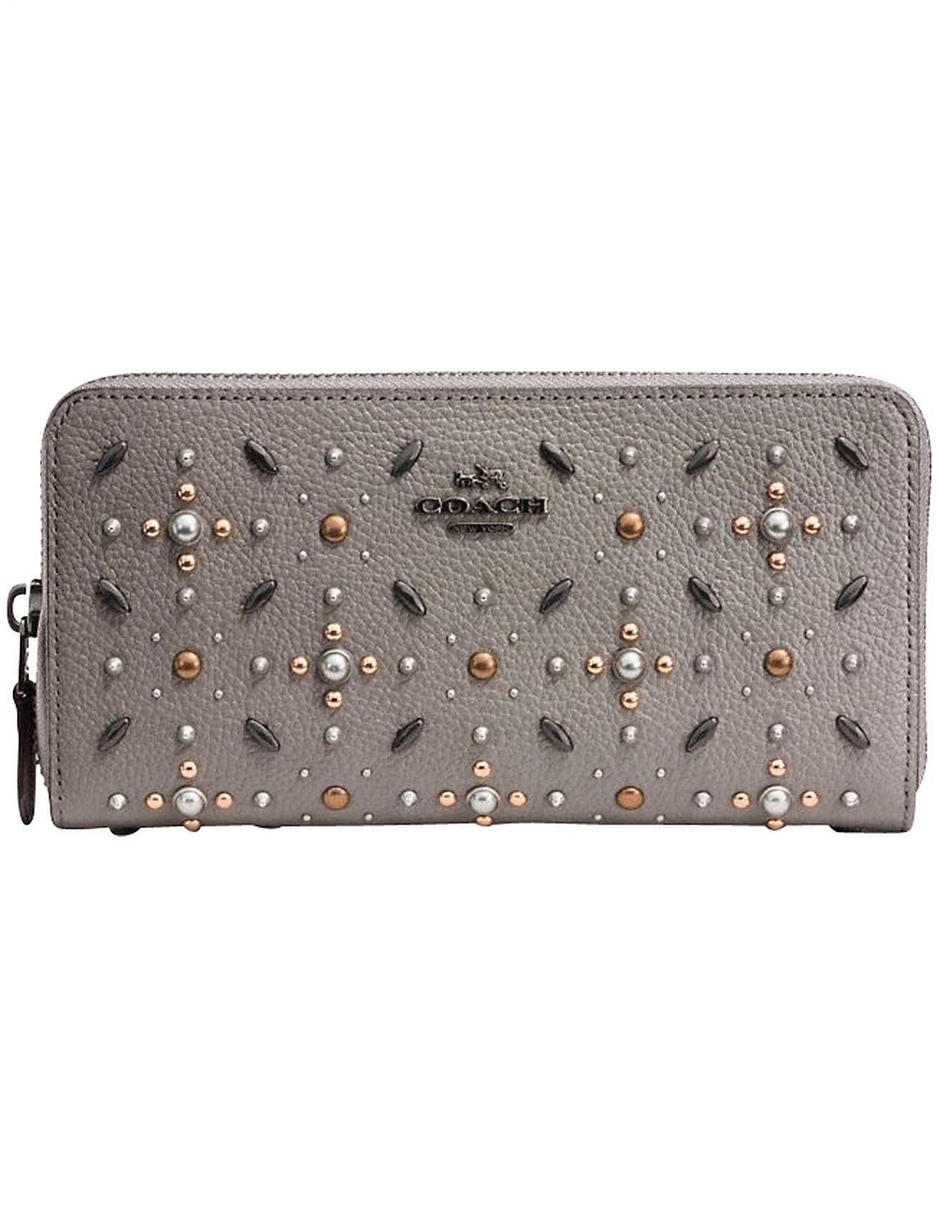 coach wallet with rivets