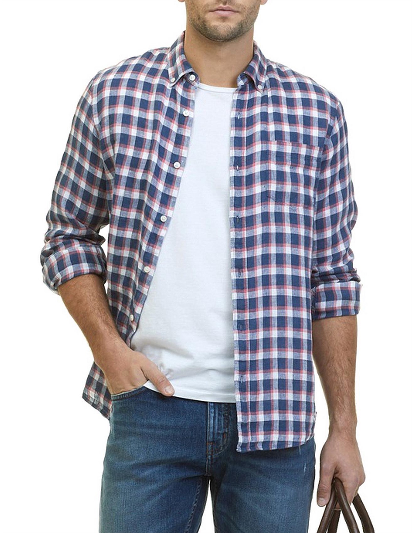 men-s-casual-shirts-buy-casual-shirts-online-david-jones-check-irish-linen-shirt