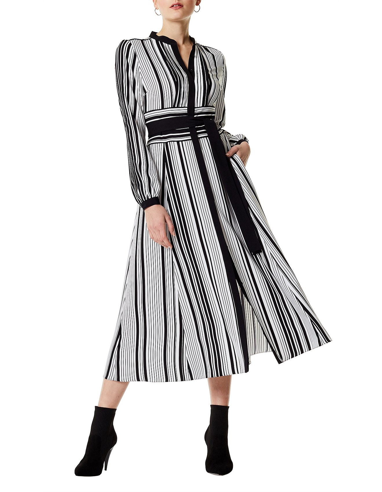 Karen millen hot sale stripe dress