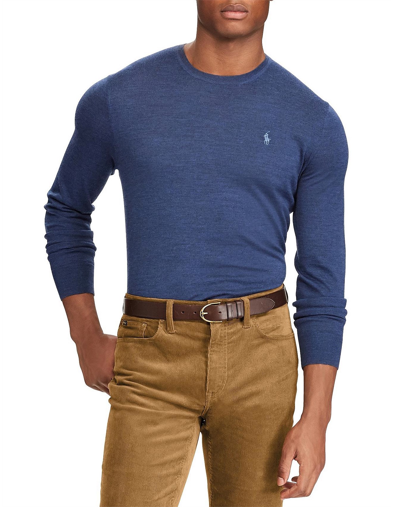 Men's Hoodies & Sweaters | David Jones - Washable Slim Merino Sweater