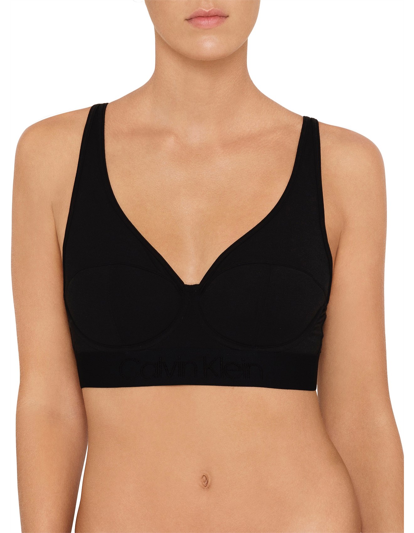 tonal logo lightly lined bralette