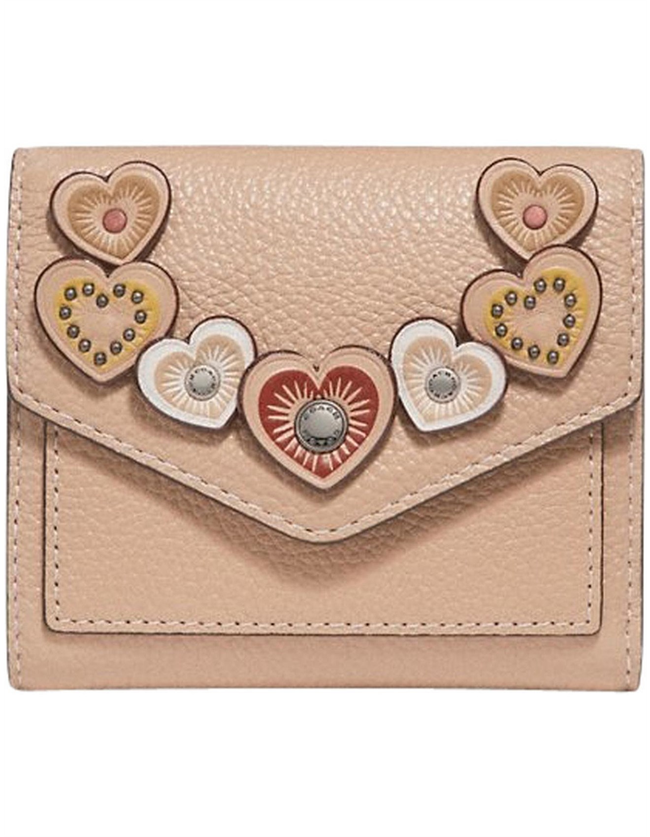 coach wallet with hearts