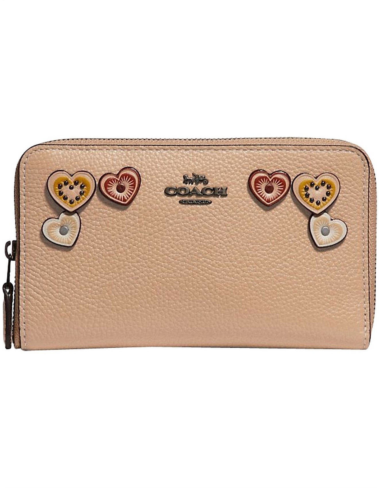 coach wallet with hearts