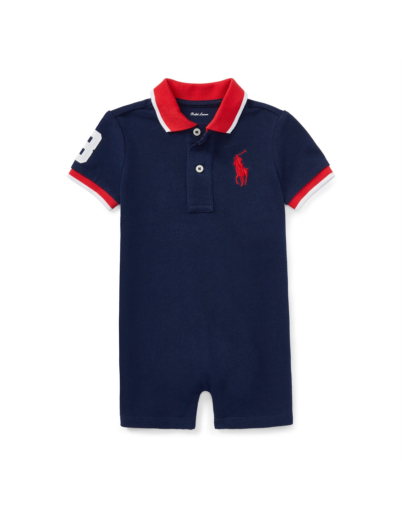 Cotton mesh clearance polo shortall