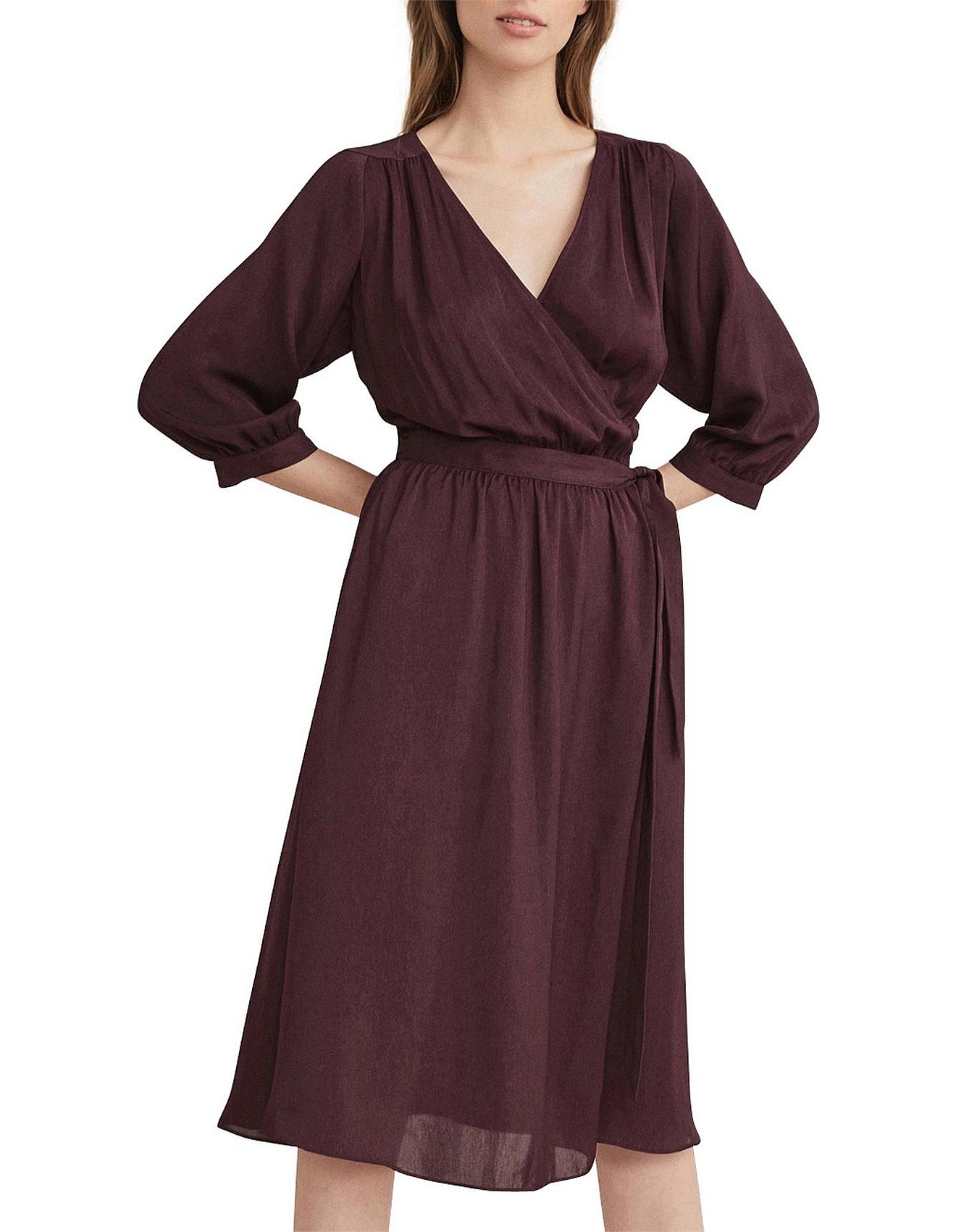 witchery burgundy dress