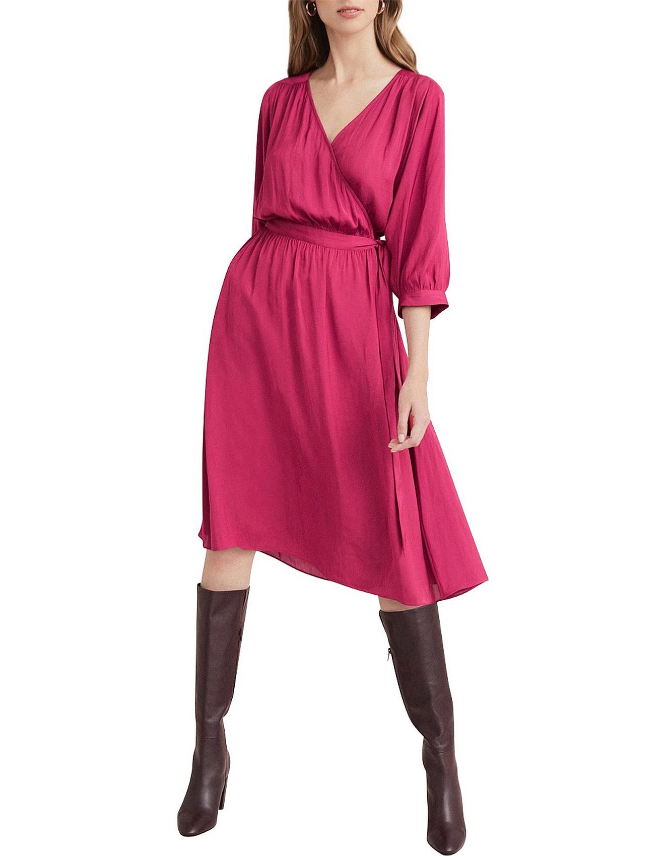 witchery burgundy dress