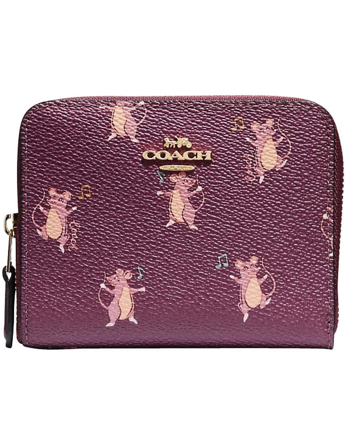 Coach Small Zip Around Wallet With Party Mouse Print David Jones