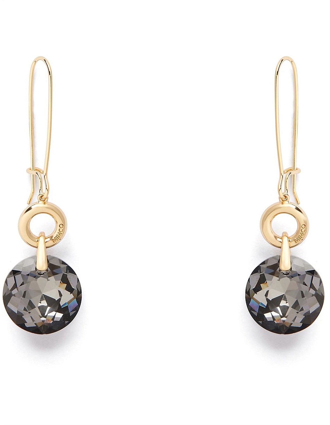 mimco trinity drop earrings