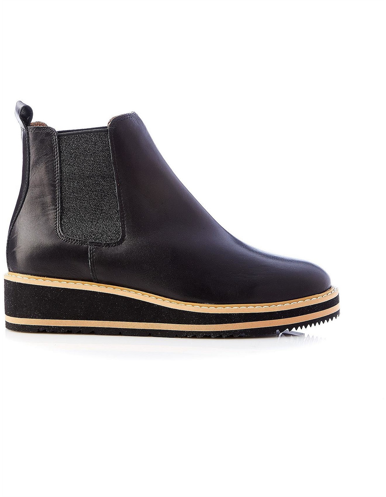 walnut melbourne jade leather boot black glitter