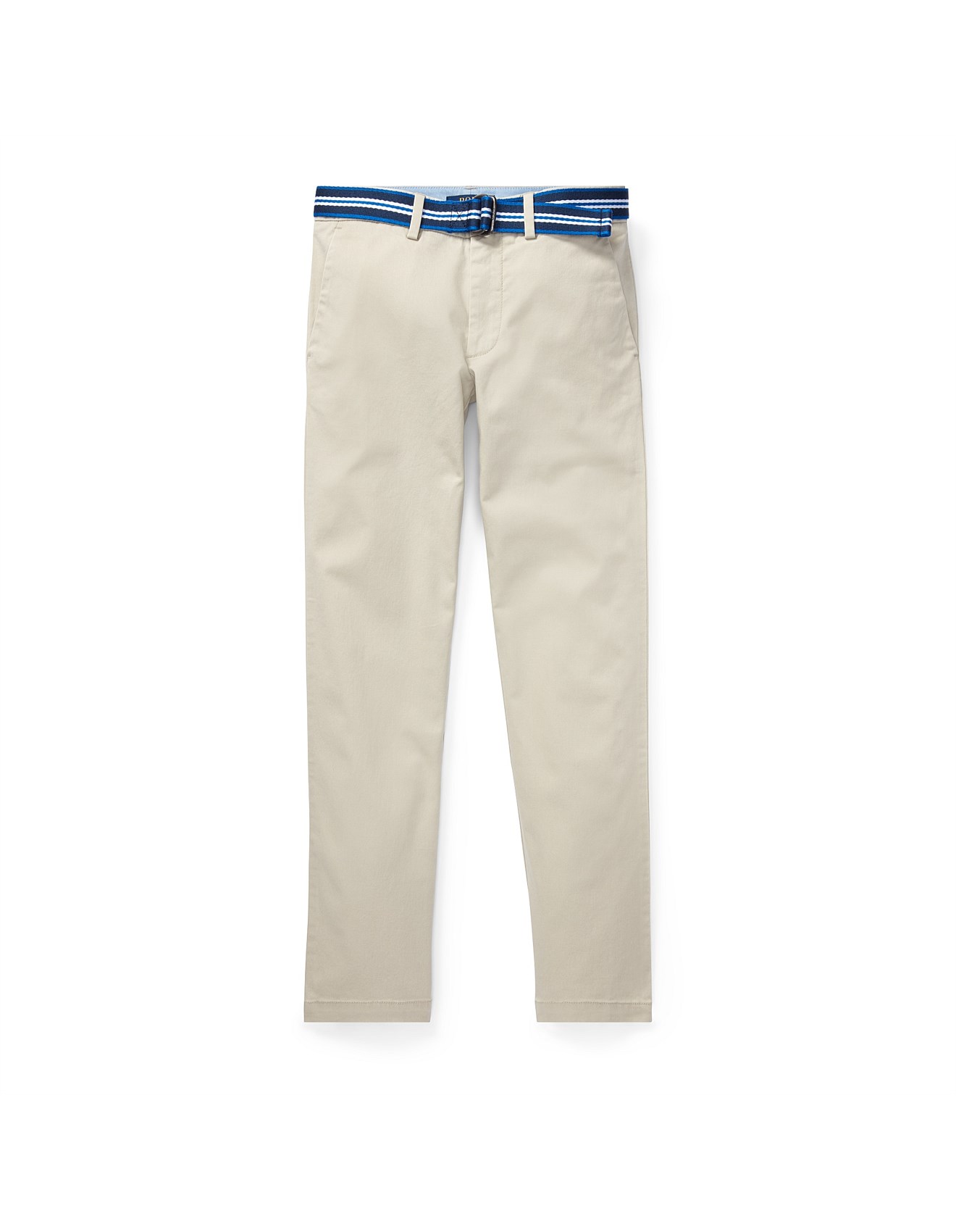 belted stretch skinny chino