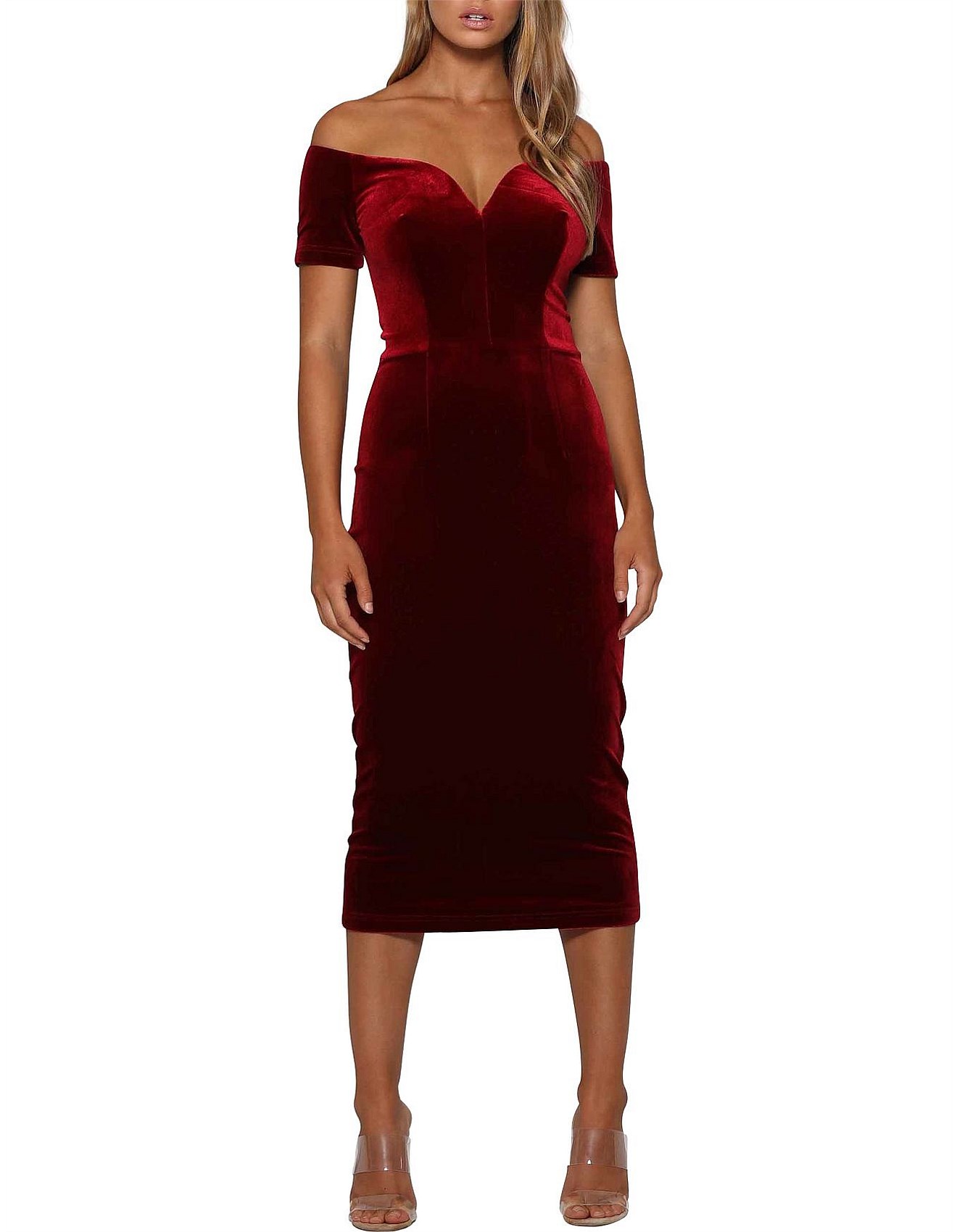 stretch velvet dress