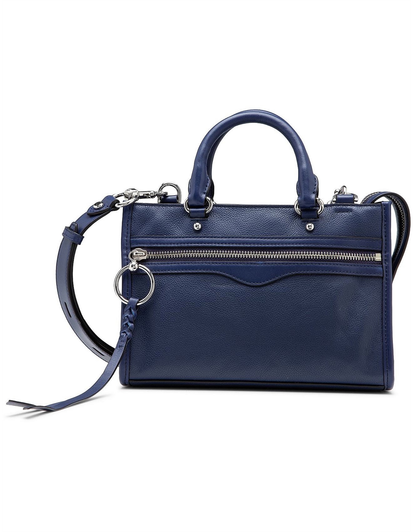 High quality Rebecca Minkoff MICRO Bedford Zip Satchel (Bright Blue)