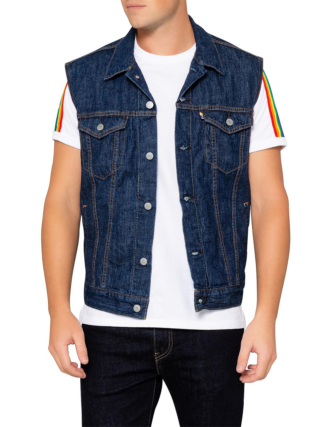 Men's Fashion Sale | Suits, Business Shirts & More | David Jones - TRUCKER  VEST BL