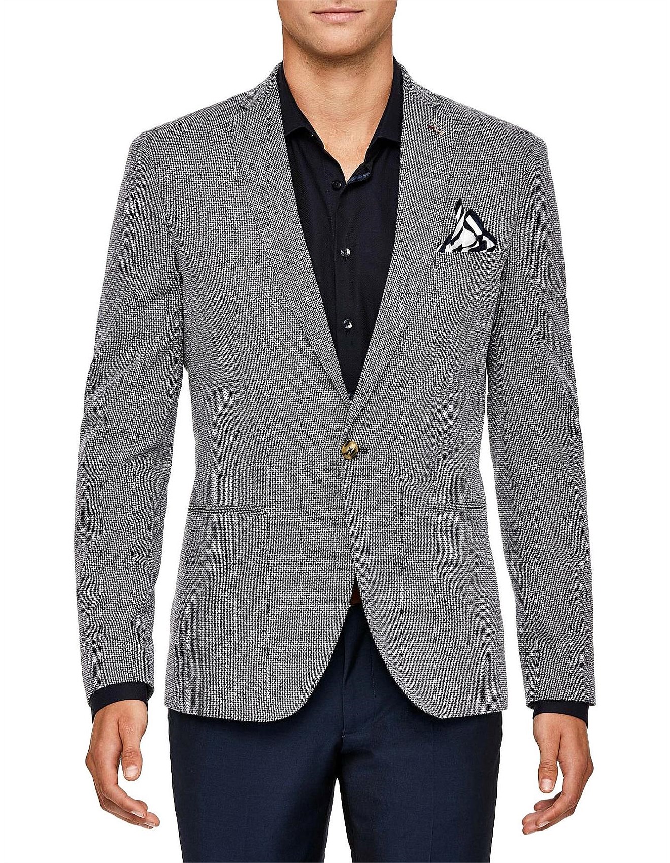 cotton blend blazer