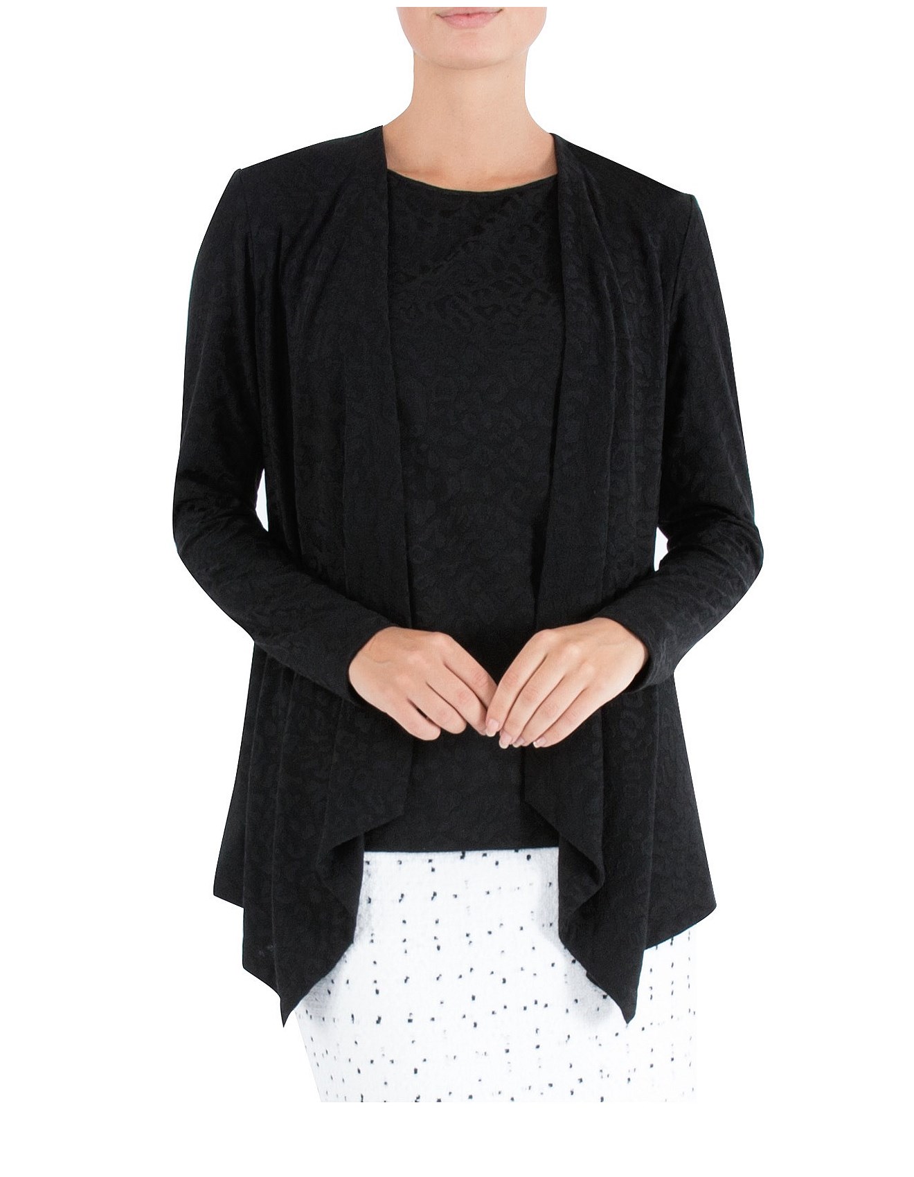 david jones black cardigan