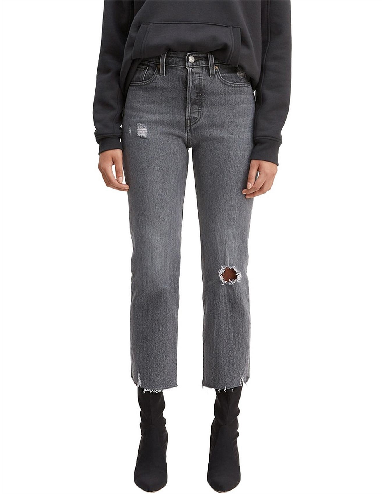 levis wedgie jeans grey