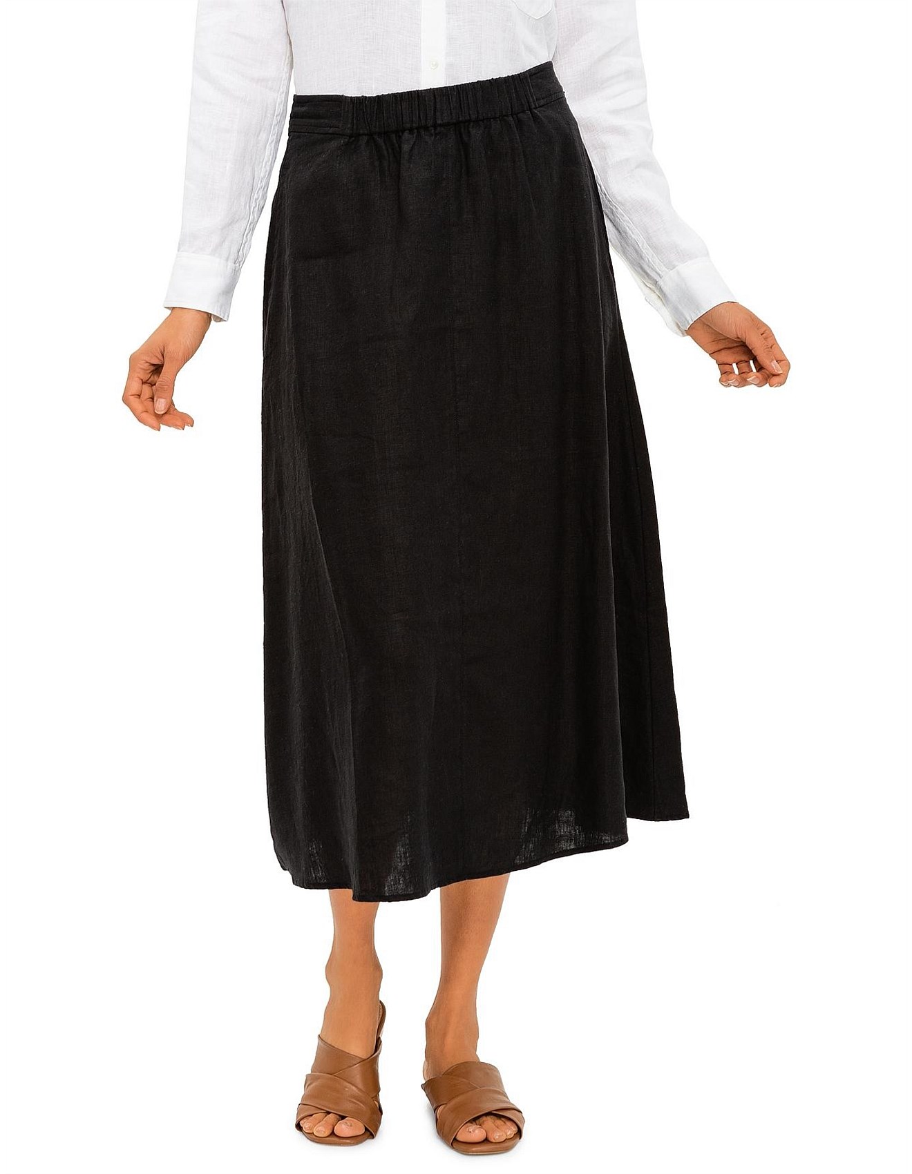 Linen skirt david on sale jones