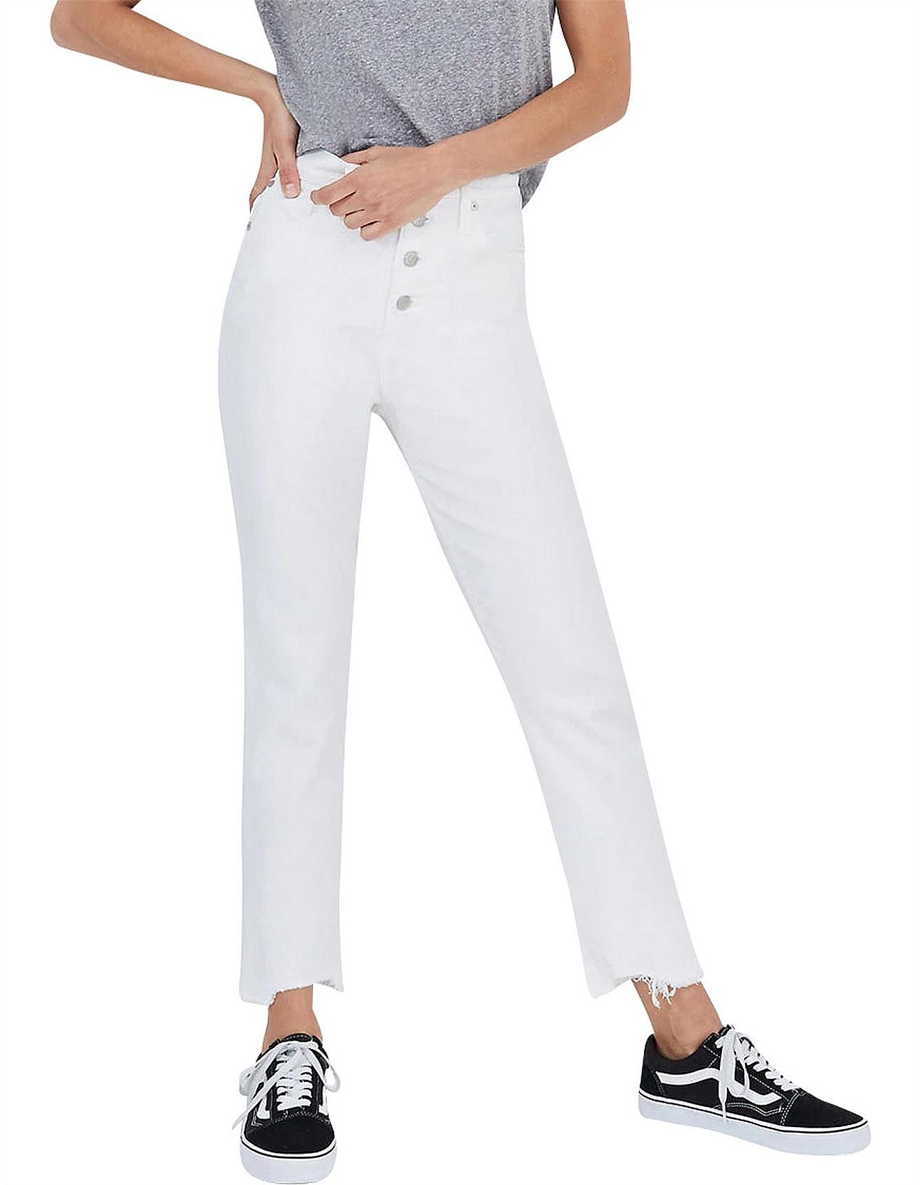 david jones white jeans