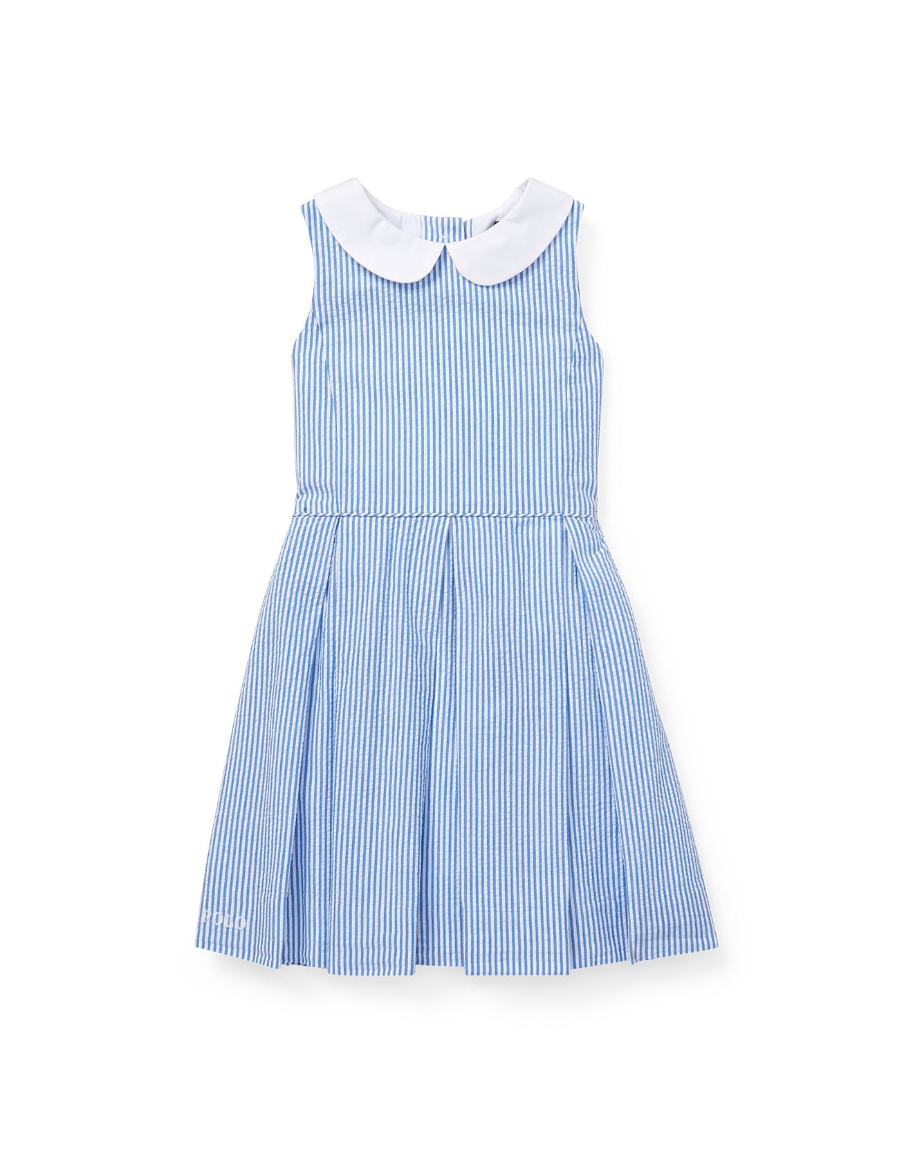 Polo Ralph Lauren Kids: Clothing, Shoes & More | David Jones - Seersucker  Fit-and-Flare Dress (5-7 Years)