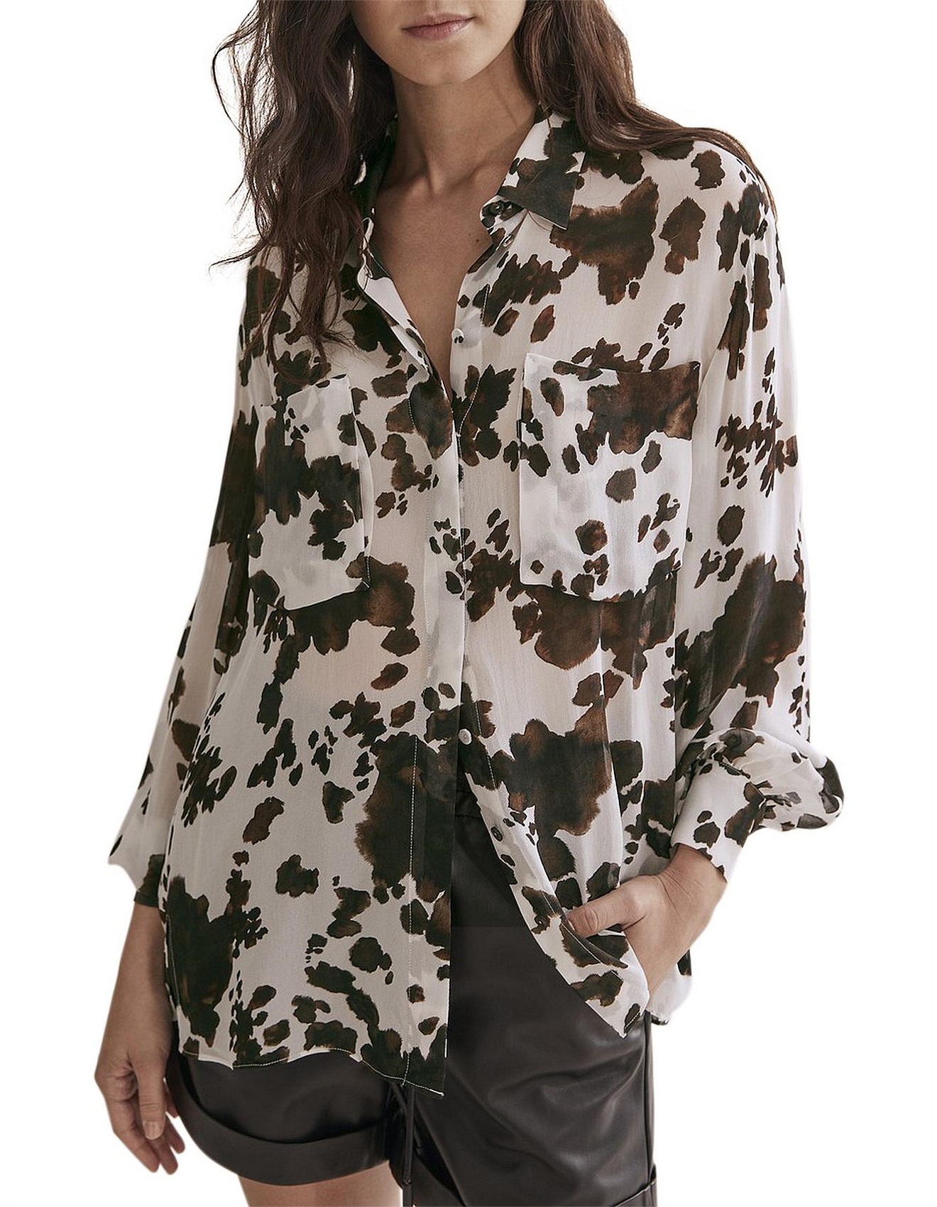 calvin klein cow print shirt